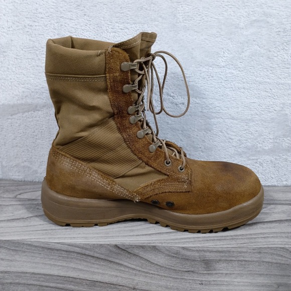 Belleville AHWC Hot‎ Weather Military Combat Boots Coyote Vibram Size 11.5 W main image 6